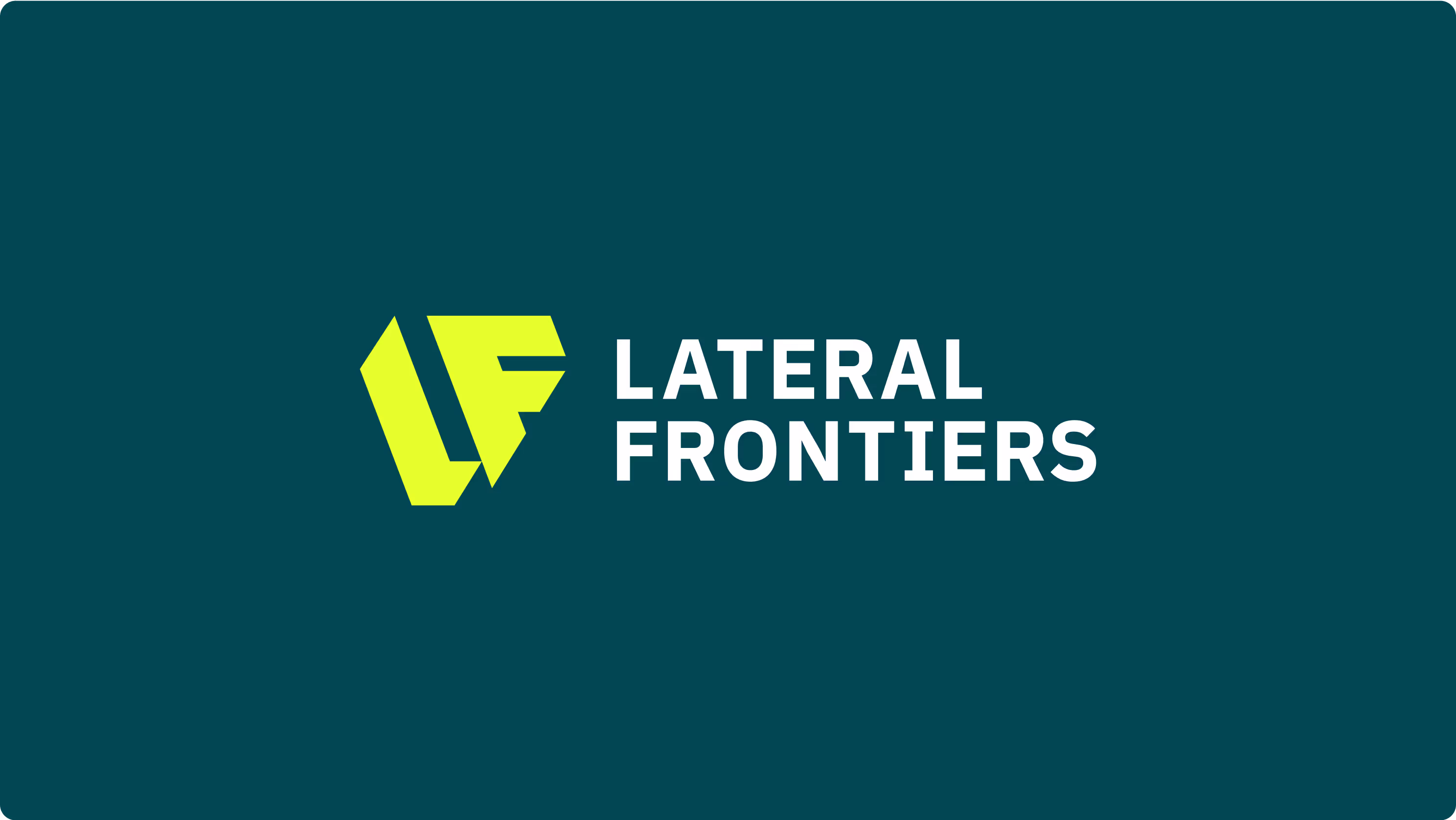 Lateral Frontiers rebrand done by the Rvysion Group