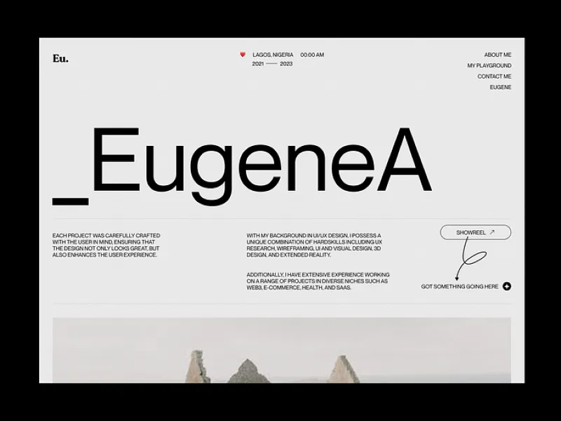 Personal Portfolio website designed and developed on Webflow by Rvysion Studio