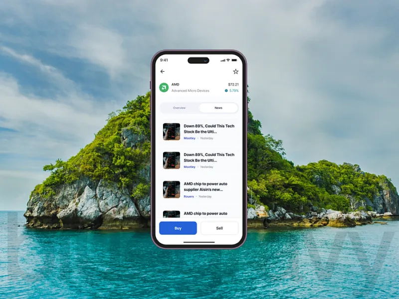 Mobile view if webapp designed by Rvysion studio