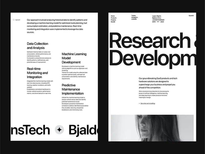 Showcase of website designed by Rvysion